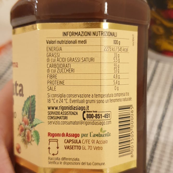 review photo of Rigoni di Asiago Nocciolata - crema al cacao e nocciole senza latte shared by @gaiagun on 30 Sep 2022 - review