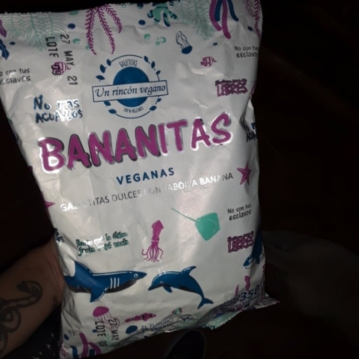 review photo of Un Rincón Vegano Bananitas Galletitas Dulces con sabor a Banana shared by @aldusita on 16 Apr 2021 - review