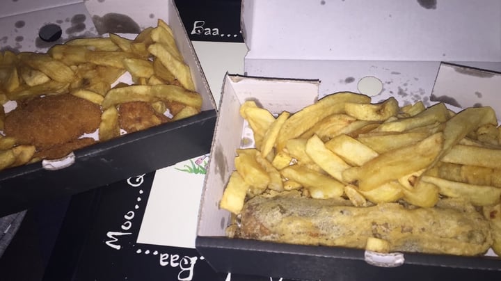 photo of Oor Wullie's Braw Fish & Chips Vegan White Pudding shared by @dawnsie on  04 Apr 2020 - review