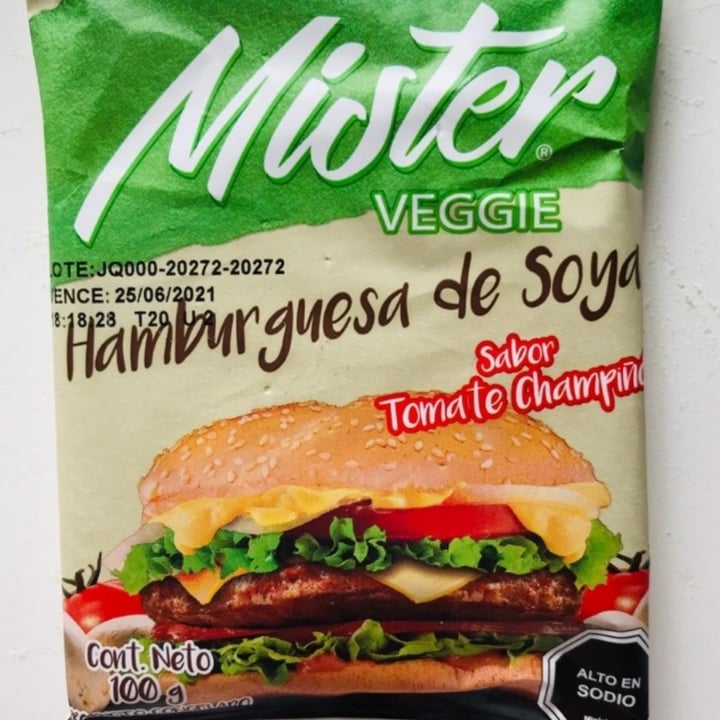 review photo of Mister veggie Hamburguesa De Soya Sabor Tomate Champiñón shared by @constanza0812 on 13 Jul 2021 - review