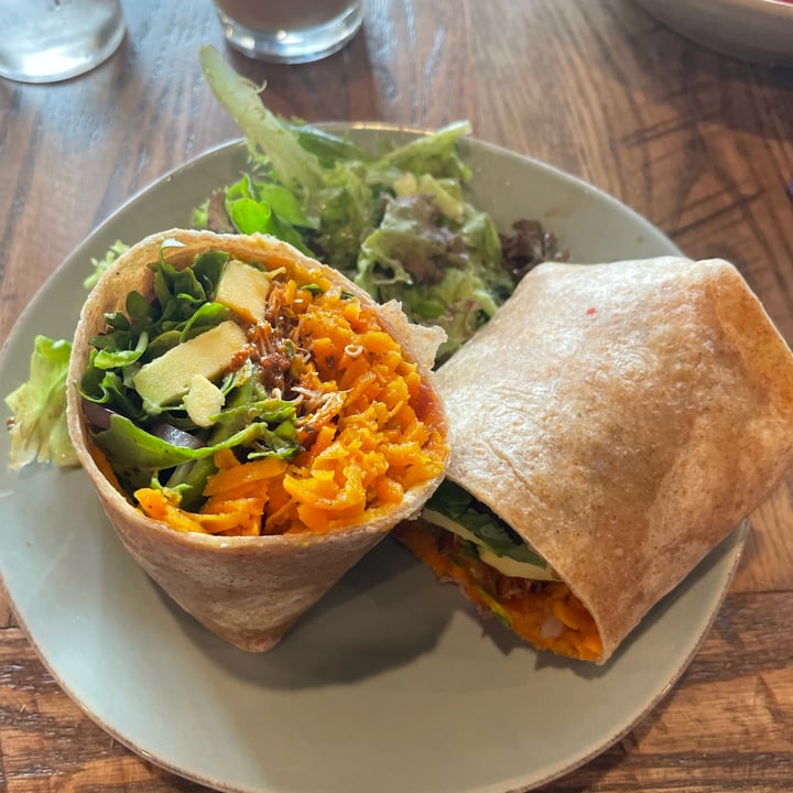 photo of Nirvana tea house & cafe Kathmandu Carrot Wrap shared by @imavegan247 on  27 Feb 2022 - review