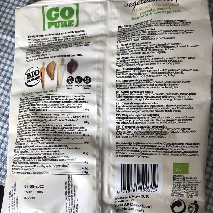 review photo of Go Pure Vegetable Chips Mixed Varietes shared by @silviablupin on 14 Apr 2022 - review