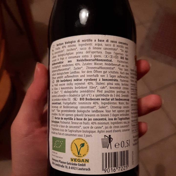 review photo of Pfanner Bio mirtillo shared by @paoveg on 21 Nov 2022 - review