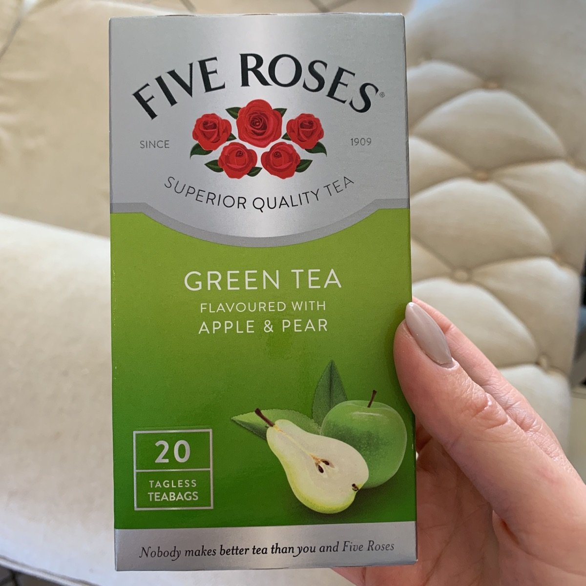 Five roses Green tea apple and pear flavoured Reviews abillion