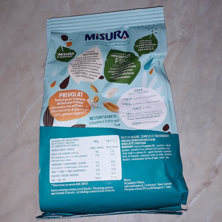 review photo of Misura Biscotti con cacao e riso soffiato - Privolat shared by @giusy26 on 28 Mar 2022 - review