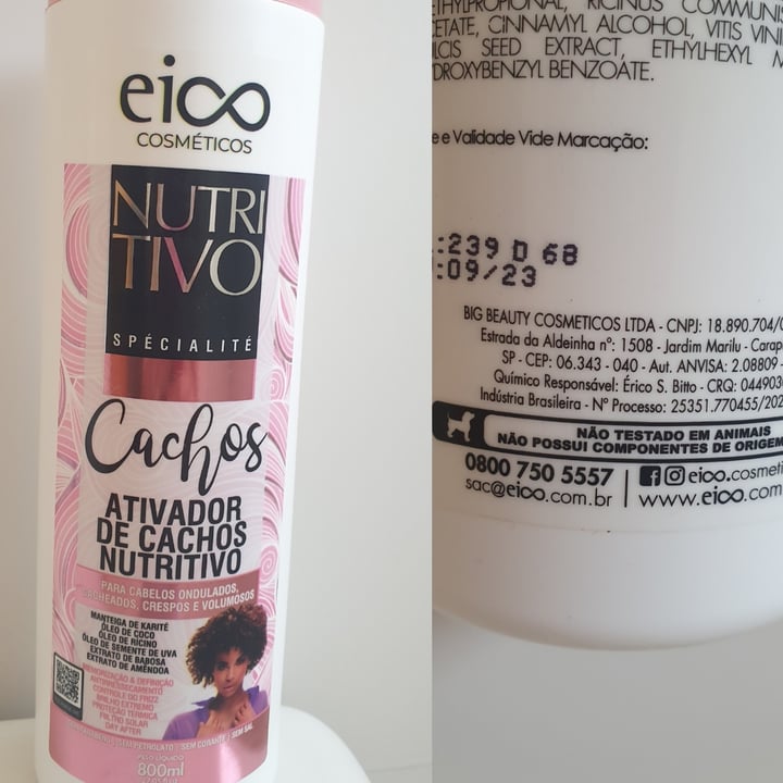 review photo of Eico Cosméticos Ativador de Cachos shared by @aphl on 24 Apr 2022 - review