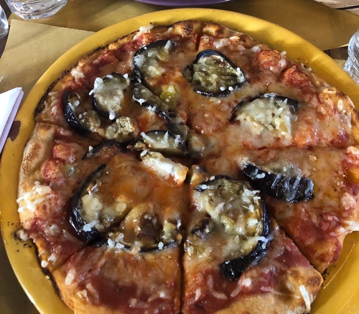 review photo of Buddy Italian Restaurant Cafè Aubergine Pizza With Vegan Mozzarella shared by @allegra on 01 Mar 2020 - review