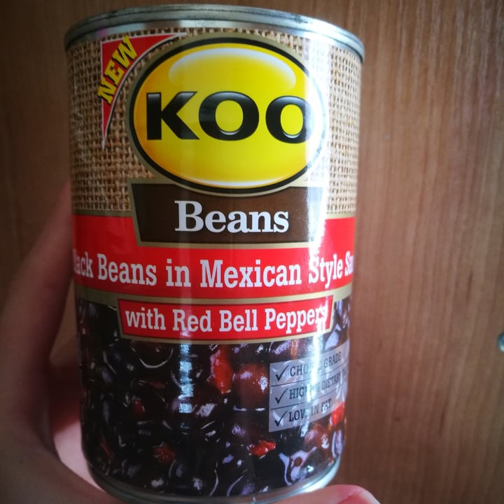 photo of Koo Black beans in Mexican style sauce shared by @veganonthesavannah on  07 Jul 2020 - review