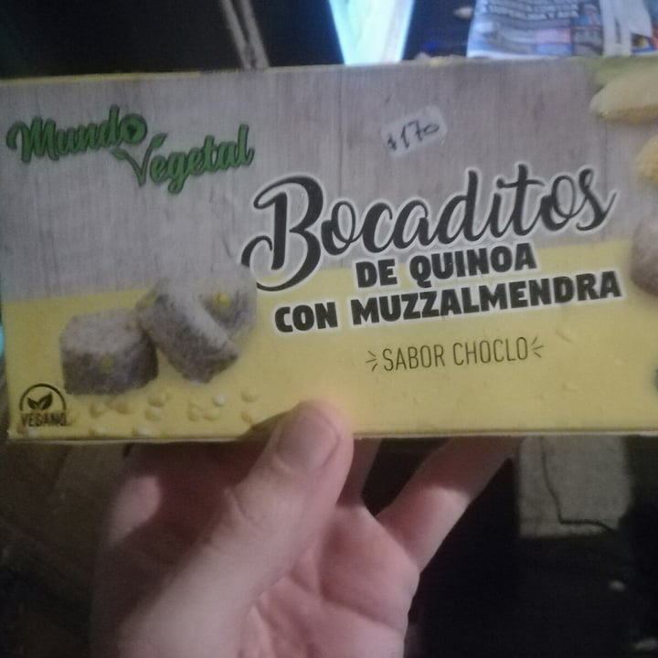 photo of Mundo Vegetal Bocaditos de Quinoa y Muzzalmendra sabor choclo shared by @davidlomachenko10 on  01 Jul 2020 - review