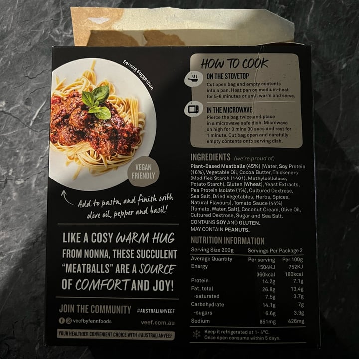 photo of Veef Plant Based Meatballs shared by @vegan-friendly on  14 Jun 2022 - review