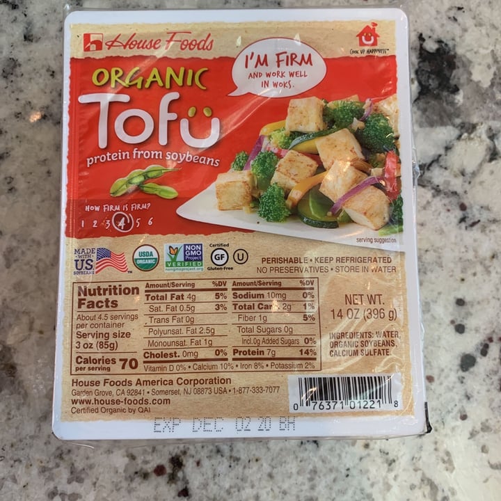 photo of House Foods Organic Firm Tofu shared by @cit on  28 Feb 2021 - review