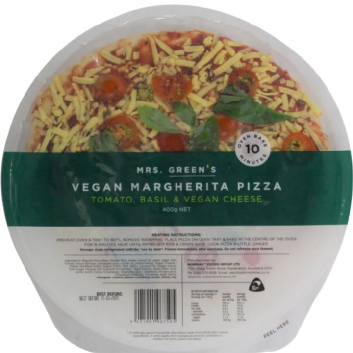 review photo of Mrs Green's Vegan Margherita Pizza shared by @julietindia on 30 Jul 2021 - review