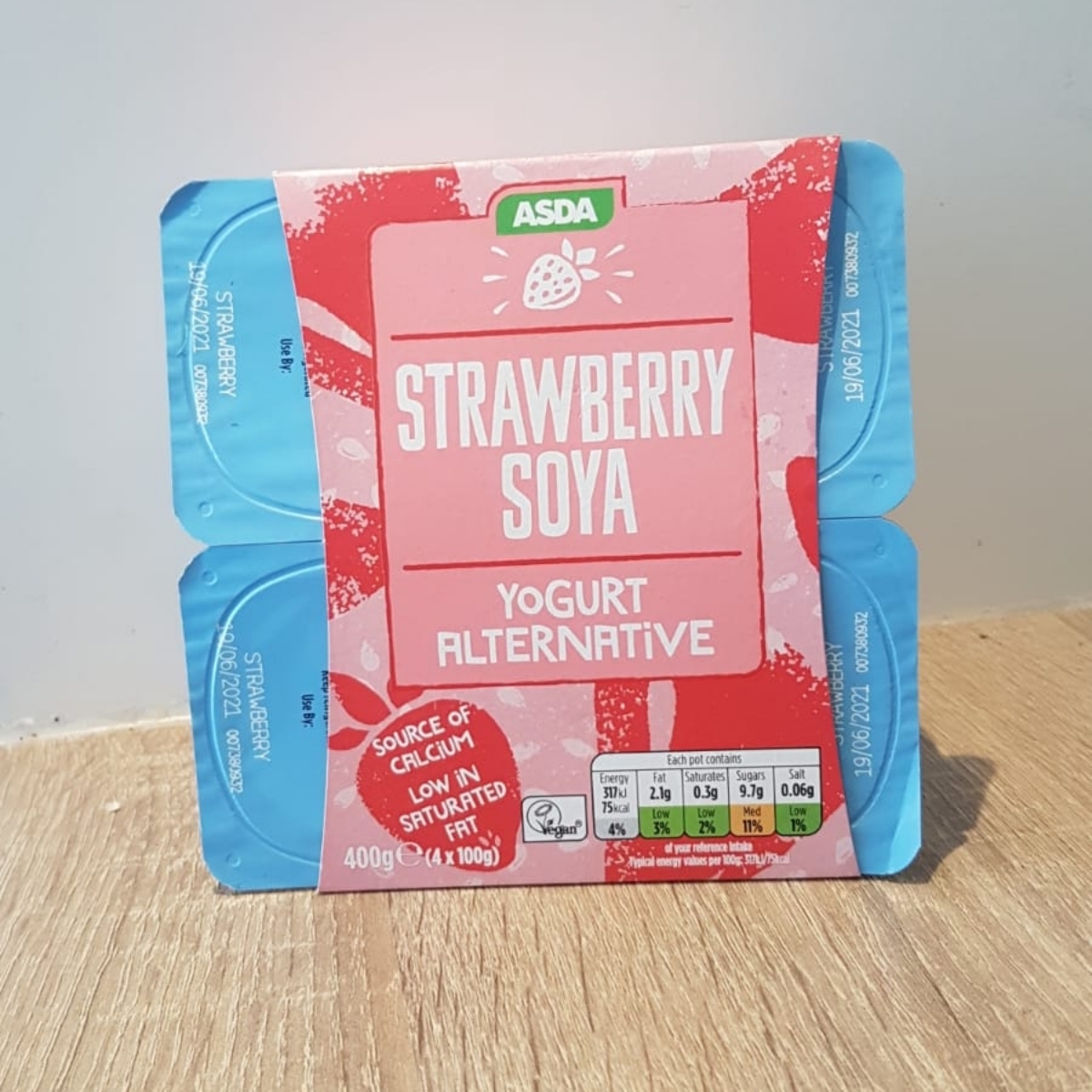 ASDA Asda free from Strawberry Flavoured Soya Yogurt Alternative