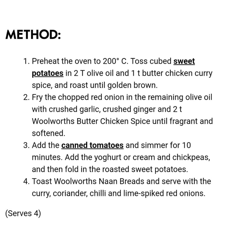 review photo of Woolworths Food Butter Chicken Curry Spice Blend shared by @rozaanfichardt on 04 Oct 2020 - review