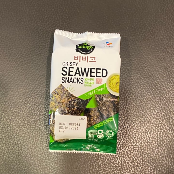 photo of Bibigo Crispy seaweed (wasabi) shared by @redflannel on  15 Mar 2022 - review