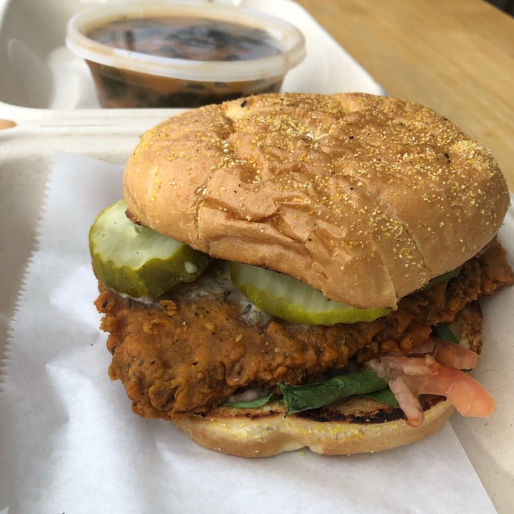review photo of V-Grits Hot Chicken Fried Steak Sandwich shared by @hadley on 27 Jan 2021 - review