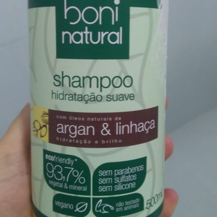 photo of Boni natural shampoo argan e linhaça shared by @salymafreitas on  09 Sep 2022 - review