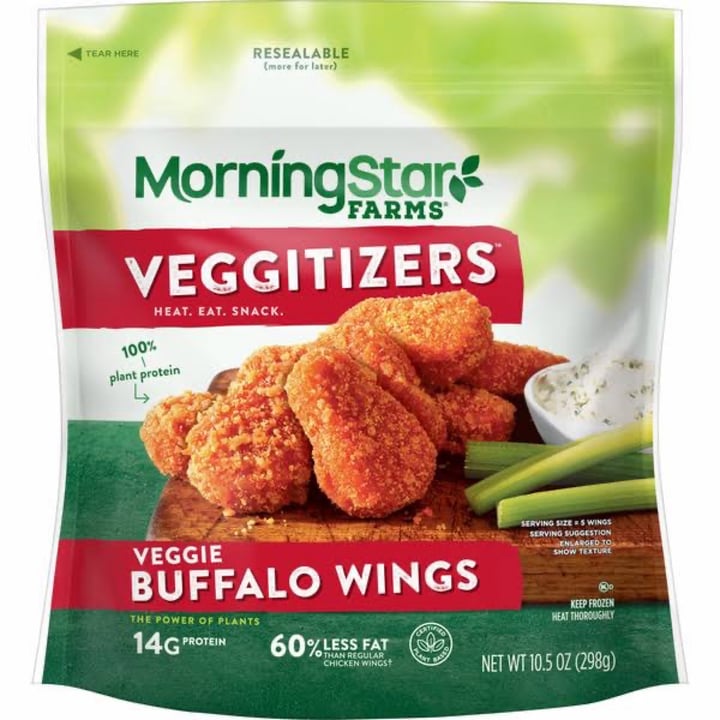 photo of MorningStar Farms Veggitizers Veggie Buffalo Wings shared by @burnsconcerns on  11 Jul 2021 - review