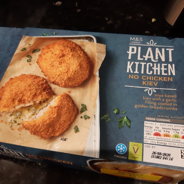 photo of Plant Kitchen (M&S) No chicken kiev shared by @erinridley on  29 Aug 2020 - review