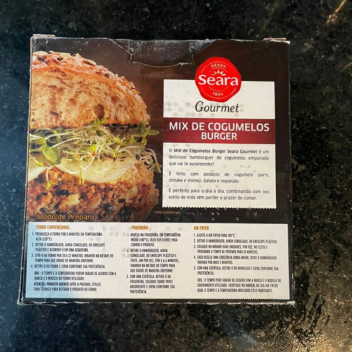 review photo of Seara Burguer mix de cogumelos shared by @cardoso30 on 17 Apr 2022 - review
