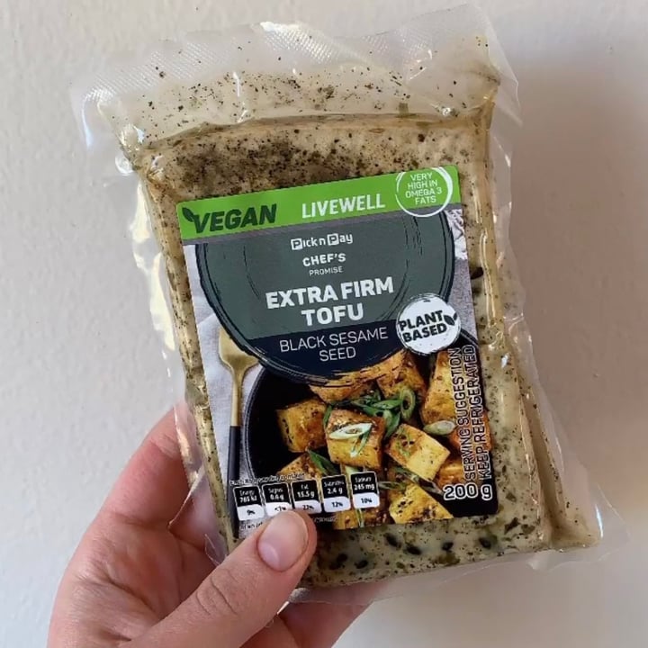 photo of Pick n Pay Black Sesame Seed Extra Firm Tofu shared by @jennaacatherine on  25 Sep 2021 - review