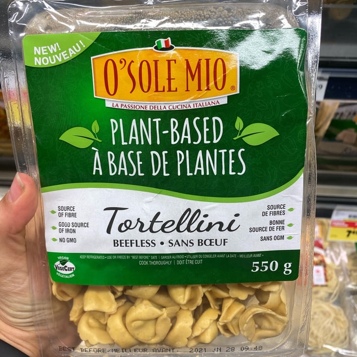 review photo of O'sole mio Vegan Beef Tortellini shared by @allyoucandowithplant on 03 Dec 2021 - review