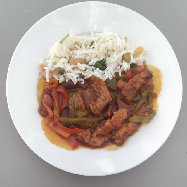 Foto do prato “No cerdo agridulce”