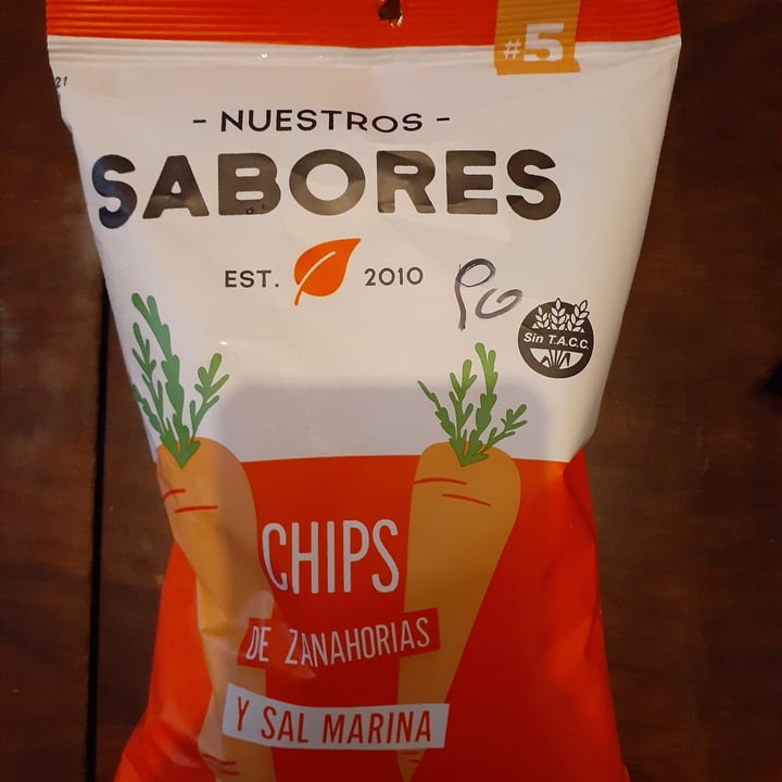 photo of Nuestros Sabores Chips de Zanahoria y Sal Marina shared by @micaela10 on  27 Jul 2021 - review