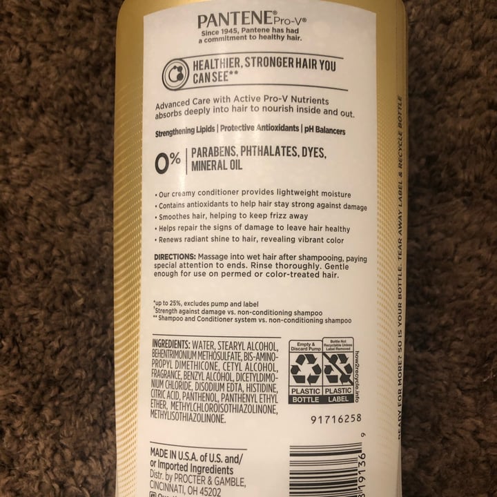 photo of Pantene Conditioner shared by @kaorytobias on  13 Jan 2022 - review