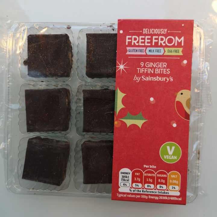 photo of Sainsbury's Ginger Tiffin Bites shared by @plantbasedexplorer on  03 Dec 2019 - review