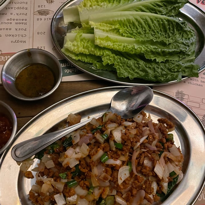 photo of House on Peel Thai larb lettuce wrap shared by @chameleonvegan on  13 Dec 2021 - review
