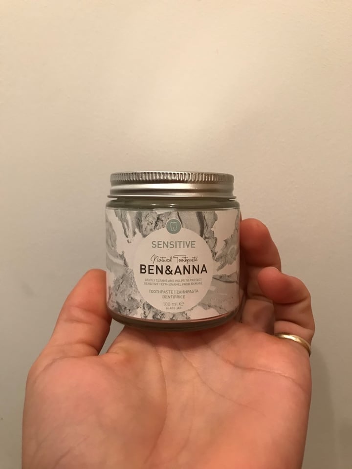 photo of Ben & Anna Sensitive Toothpaste shared by @xyzthomson on  29 Dec 2019 - review