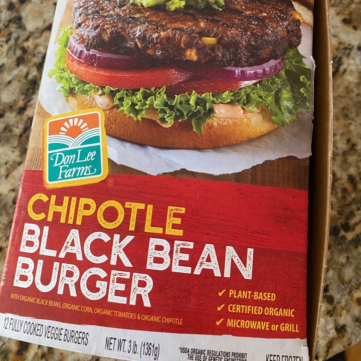 photo of Don Lee Farms Chipotle Black Bean Burger shared by @veggie1995 on  16 Aug 2020 - review