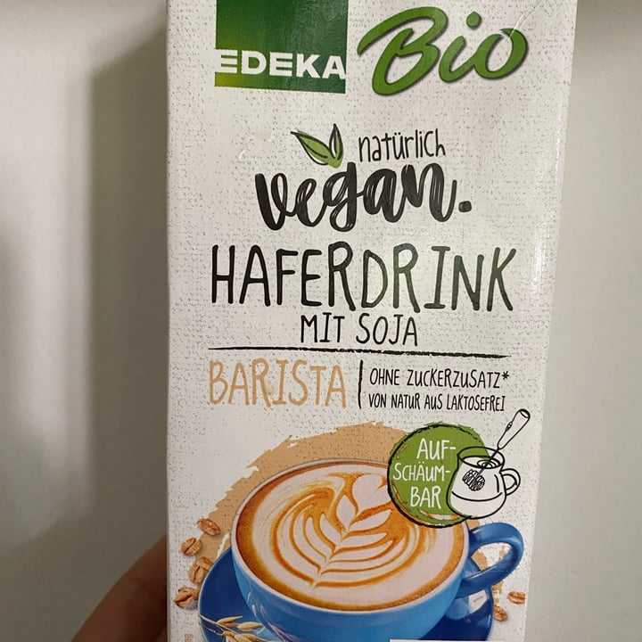 photo of Edeka Bio Haferdrink mit Soja - Barista shared by @carolbergel on  08 Sep 2022 - review