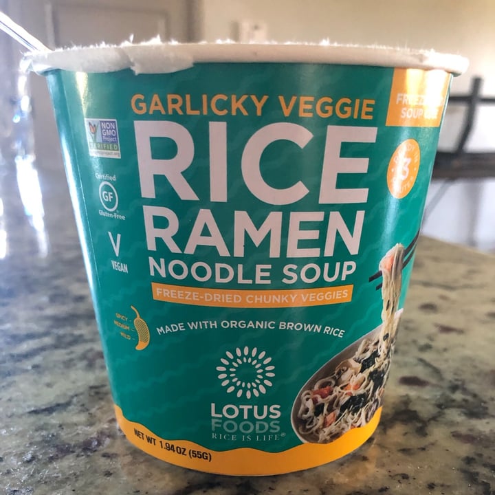 photo of Lotus Foods (Rice Is Life) Garlicky Veggie: Rice Ramen Noodle Soup (instant) shared by @friendgirl on  15 Mar 2021 - review
