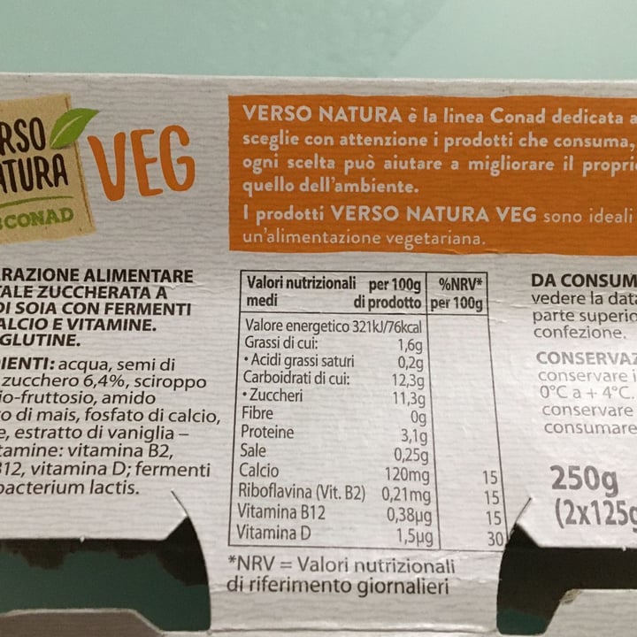 photo of Verso Natura Conad Veg Soia Bianco Cremoso  shared by @doris118 on  17 Mar 2022 - review