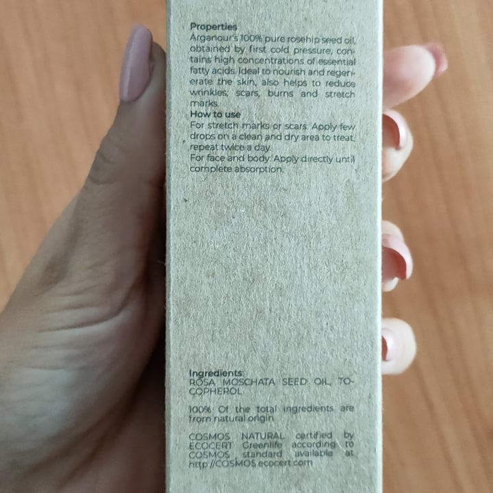 review photo of Arganour Aceite Rosa Mosqueta 100% Puro shared by @leyihdz on 24 Dec 2021 - review