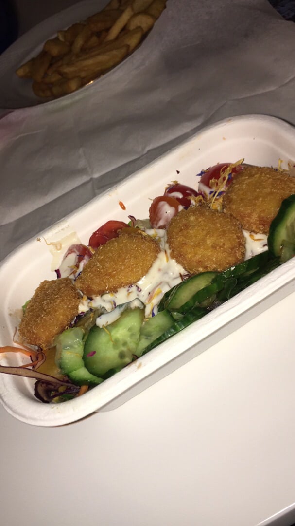 photo of Swing Kitchen - Real Vegan Burger Nugget Salad shared by @andreaskra on  22 Feb 2020 - review