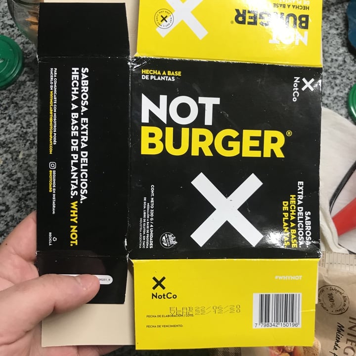photo of NotCo Not Burger shared by @catalinaserra on  28 Jul 2020 - review