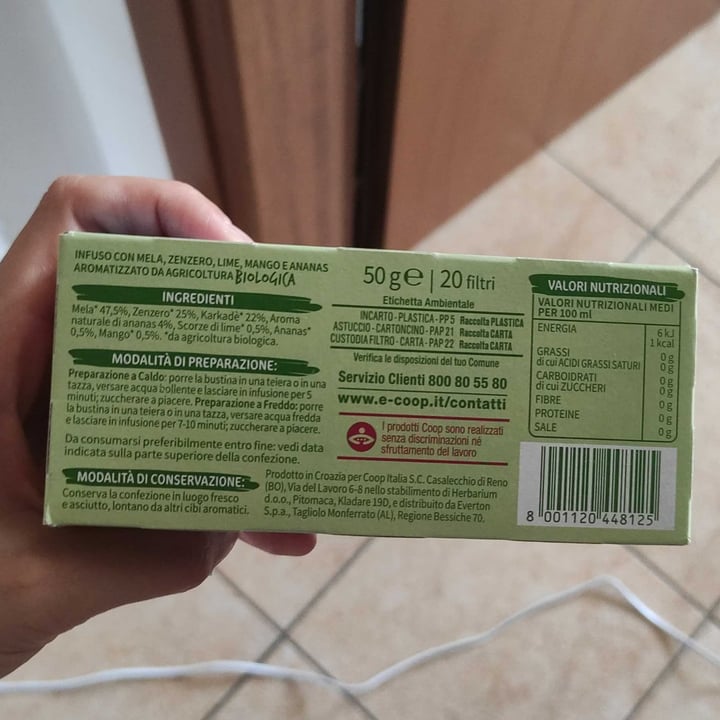 photo of Viviverde bio Infuso Zenzero, Karkadè e frutti tropicali. shared by @mariastaccatochiara on  27 Jun 2022 - review