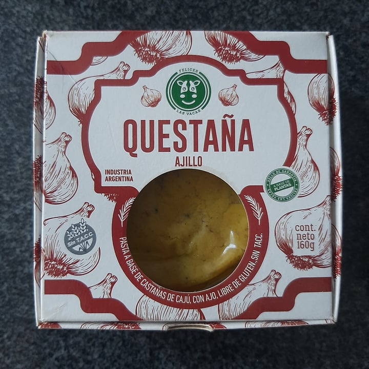 photo of Felices Las Vacas Questaña Queso Vegano al Ajillo shared by @larafernandezn on  25 Jan 2021 - review