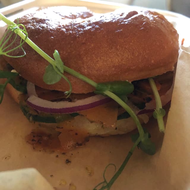 菜肴“Sultry salmxn bagel”的照片