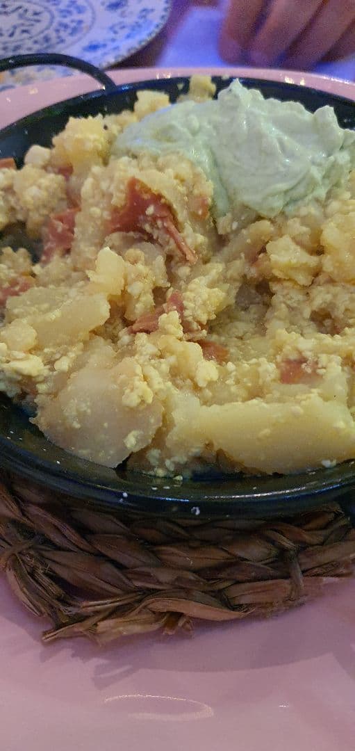Photo of the dish “Revuelto De Tofu Y Patatas Con Jamón Vegano”