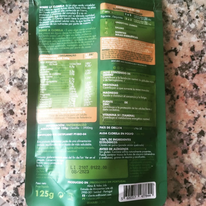 photo of iswari chlorella shared by @veganshakti on  30 Jul 2022 - review