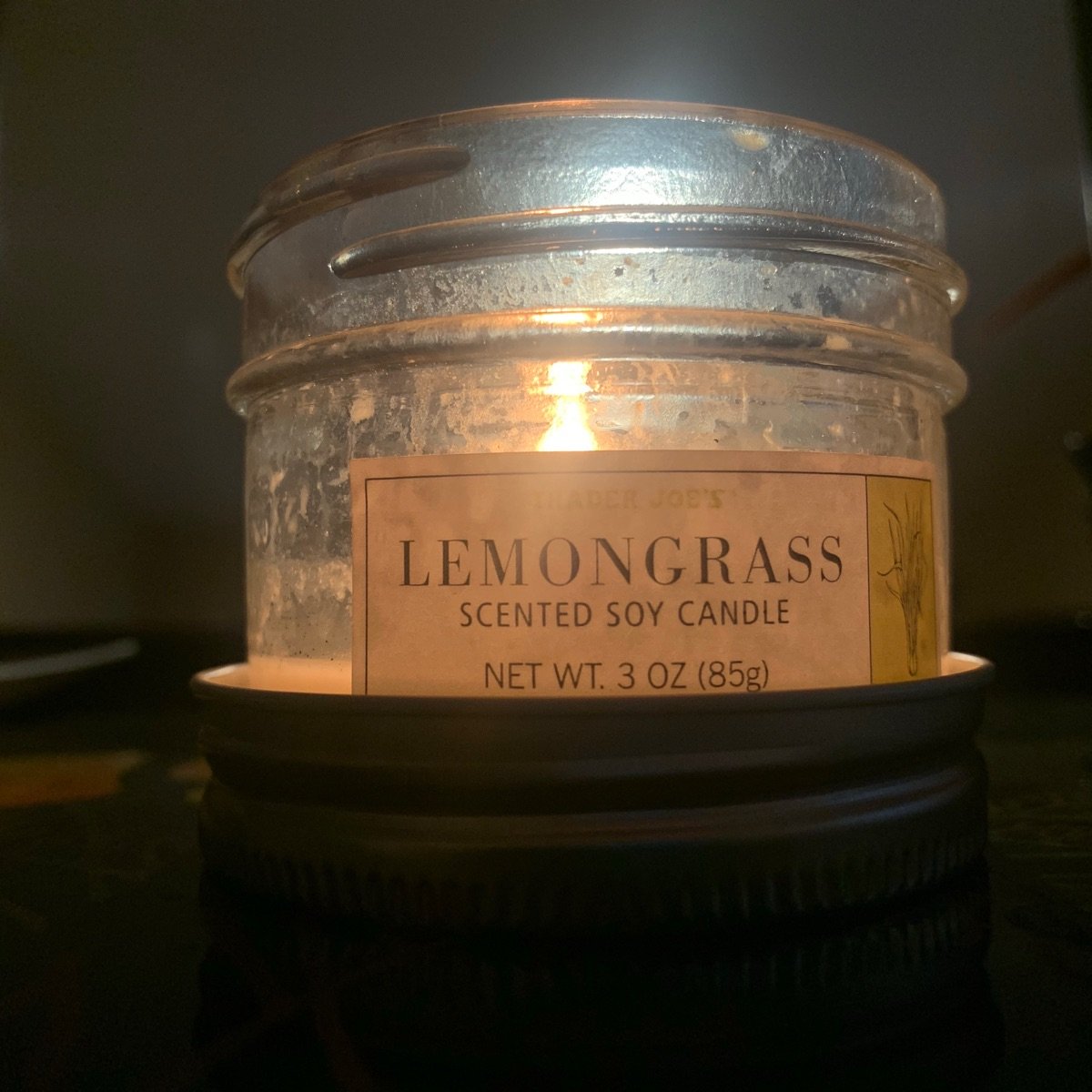 Trader Joe's Lemongrass Soy Scented Candle Reviews abillion
