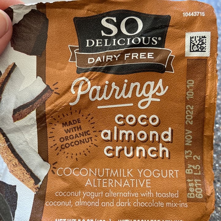 review photo of So Delicious Dairy Free Pairings Coco Almond Crunch Coconutmilk Yogurt Alternative shared by @courtmaloney on 13 Oct 2022 - review