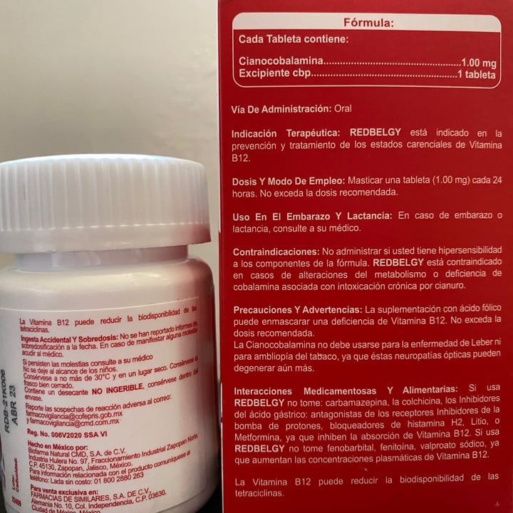 photo of Farmacias de similares (Various Brands) Vitamina b12/ B12 simi shared by @rroby on  14 Sep 2021 - review