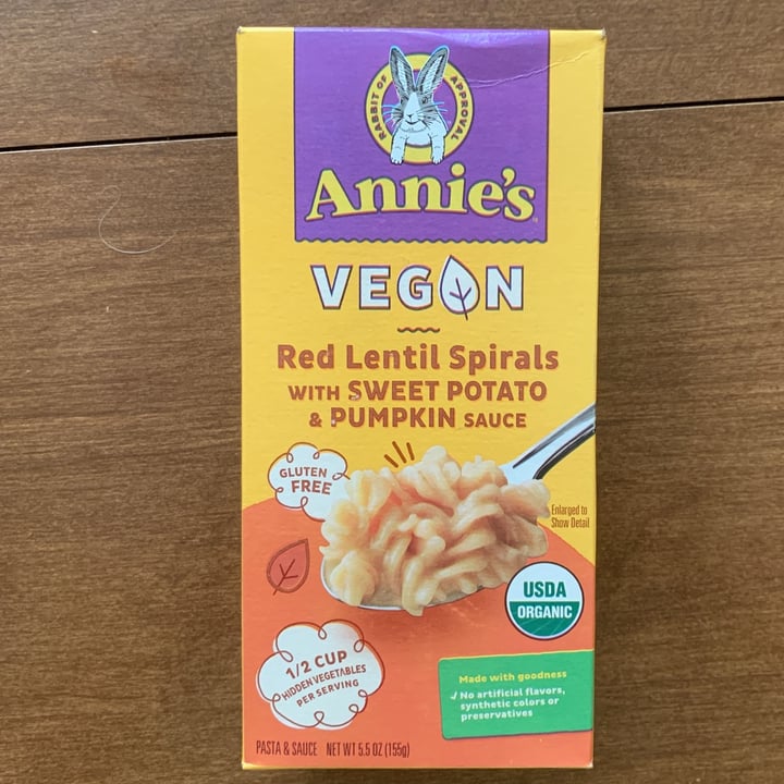 photo of Annie’s Red Lentil Spirals with Sweet Potato & Pumpkin Sauce shared by @inkymycat on  14 Sep 2021 - review