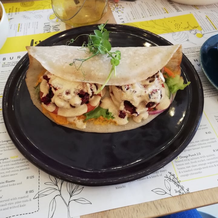 photo of Lexi's Healthy Eatery Beet Falafel Wrap shared by @simonel on  11 May 2021 - review