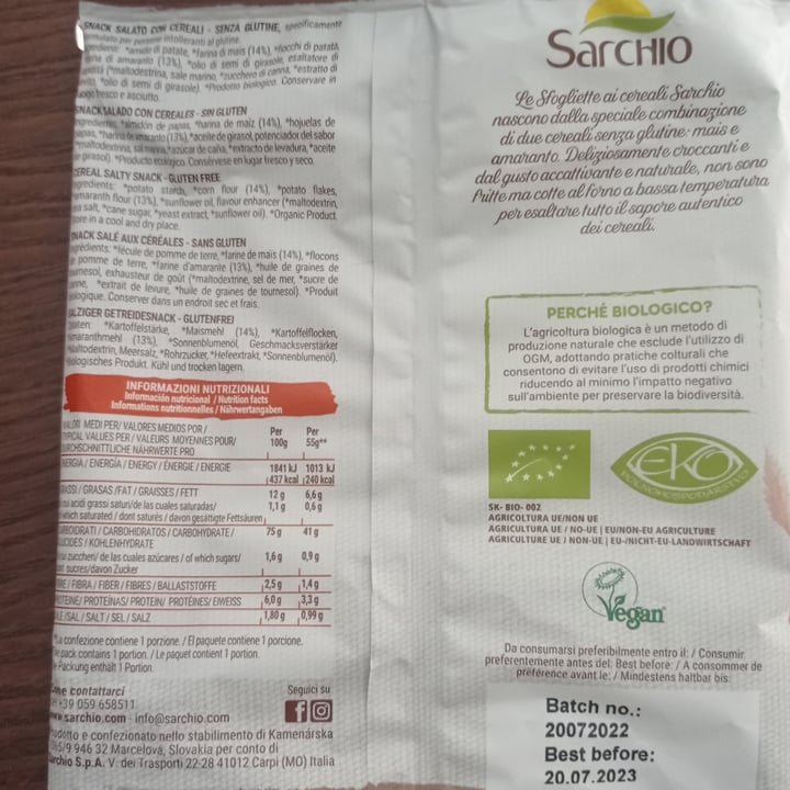 review photo of Sarchio Sfogliette Ai Cereali shared by @elenaaio on 08 Oct 2022 - review